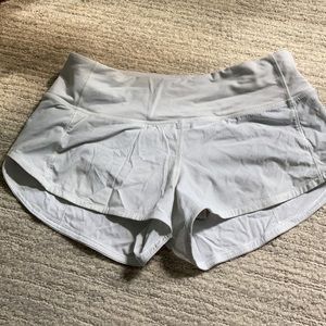 White Lululemon shorts